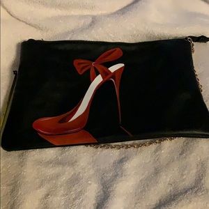 Black and red purse